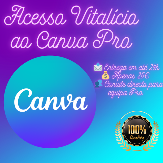 🎨 Acesso Vitalício ao Canva Pro – Entrega em até 24h
