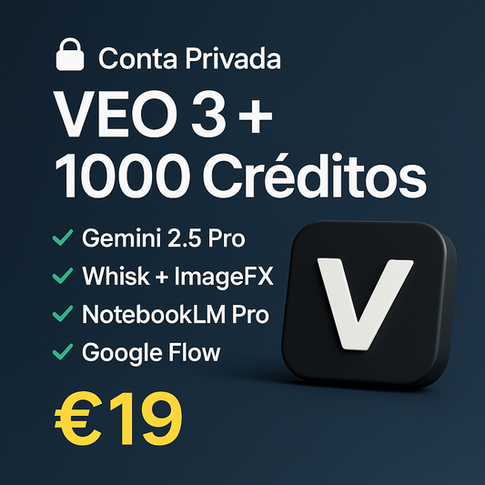 Conta Privada | VEO 3 + Gemini 2.5 Pro + Google AI Suite (1000 Créditos)