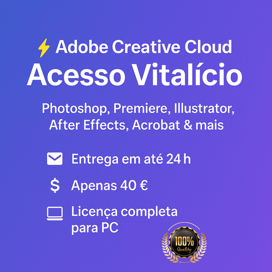 Pacote Adobe Profissional 2025 – Acesso Vitalício